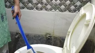 Indian beautiful Fucked step mother naughty stepson alone at home fuck cum in mouth in washroom real orgasam