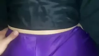 Doggy style in satin lingerie