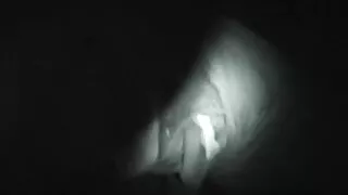 Naughty night vision BJ slut sucks dick