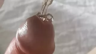 Playing with my catheter and cock 2
