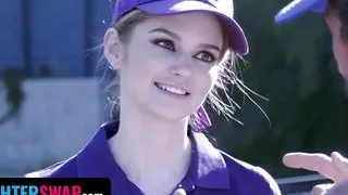 Lustful Stepfathers Teach Their Virgin Stepdaughters How To Properly Kiss A Cock - DaughterSwap