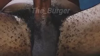 Hot cum drips as Big Black Dick masturbates at the balcony