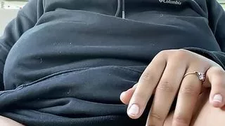 Watch Me Soak and play in these White Lace Panties