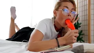 Hot latina college girl masturbate on Spanish Language