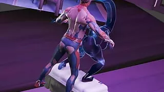 Spider Man Fucking an Alien in INDIAN Kama Sutra style 3D porn