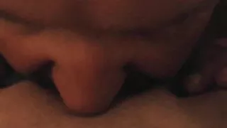 Busty amateur GF babe licked out