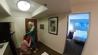 Sexy Trans Woman Sucking Crossdresser Cock in Kitchen