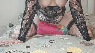 Perfect morning pillow masturbation to orgasm