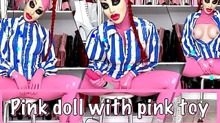 Miss Fetilicious Pink doll with pink toy