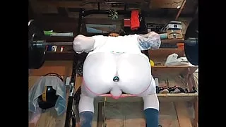 Squats with my butt plug