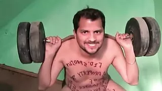 Indian Doggy Chitransh Govila Naked Workout With Balls Weight