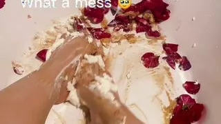 Let me stomp on your cock ???? - Latina Footjob with a messy ending