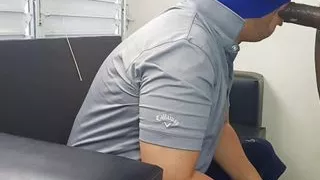 I gave my friend oral sex down his throat on his huge thick black.