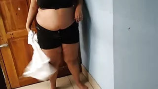 Egyptian teen Student gets a lot of Anal Sex before going to school, then stepbrother helps her big ass fucking