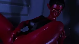 Projekt Passion Busty Alien Reporter Gets Bored and Finger Masturbates while Traveling to Work