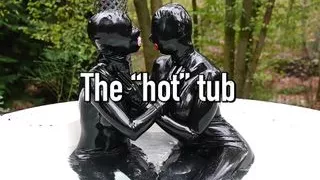 The hot tub in full heavy rubber