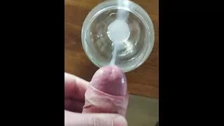 Fresh Greek sperm in the glass