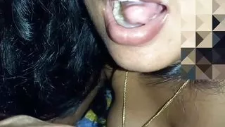 Sri lankan desi indian tamil hot blowjob BBC cum in mouth.