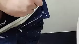 Cumming on work's bathroom