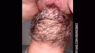 Big Red squirms while getting her plump BBW pussy licked until orgasm- whose tongue is next