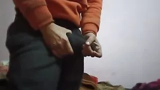 Red Crossdresser masterbating after class of Riya madam