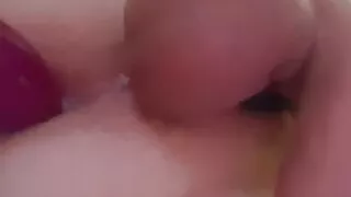 my friend is lying on the bed playing with his asshole with 2 dildos io what he loves dildo in his ass dreams of cock