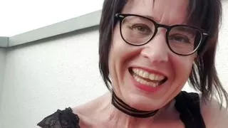 Julies orgasm on rooftop terrace