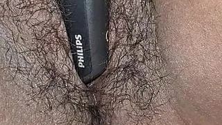 Masturbation with trimmer
