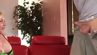 Sensual blonde american lady has wild blowjob pussy eating and cowgirl sex session