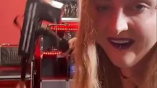 German Femdom Hard Anal Fuck with Fuckmachine Von Her Slave