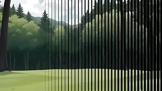 TOMBOY Sex in forest HENTAI Game Ep.1 outdoor BLOWJOB while hiking with my GF