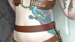 Here's that video I promised all in leather and feeling very horny! Who wants to see more fetish content?