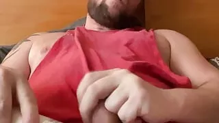 Huge cum shot from vibrator