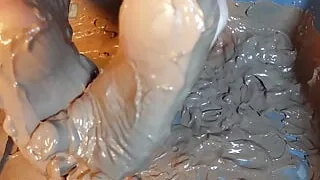 A muddy day! muddy foot job on my sites!