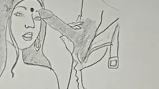 Sketch Drawing Pati ne patni ko anokha surprise diya