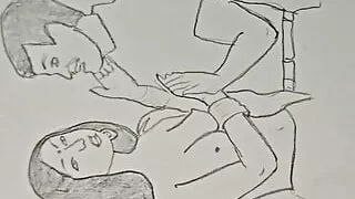 Sketch Drawing Naye saal ke din maine chhoti behan Kavya ki zabardast gaand maari