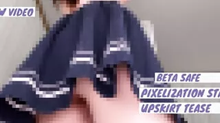 Under skirt view for losers and micropenises teaser