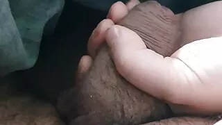 Stepmom grabs stepson dick and handjob him for first time