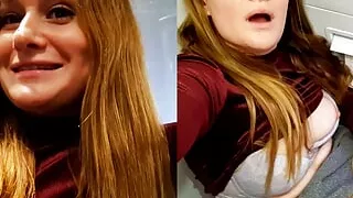 Ersties - Sally B masturbates in the airplane toilet