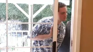 Black Babe Takes on a Big White Cock