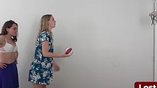 Strip Basketball Game with Aften Opal and Clary Fae