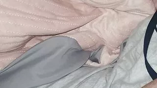 Step mom hand slip under step son underwear touching and handjob his dick