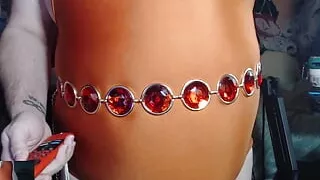 Orange Swimsuit Belt Bust