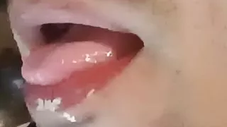 Thirsty mouth of Riya