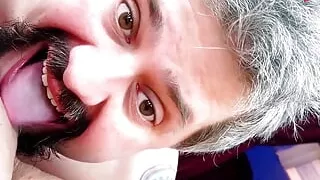 german arab wife get cum facial in swinger club POV