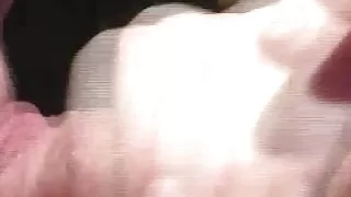 The hung guy cums on smoking hot girls glasses outdoors by the pool