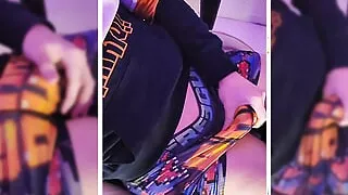 Young boy in tracksuit wants to jerk off