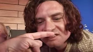 Blonde Annette Schwarz is slightly nervous in anticipation of her first anal scene