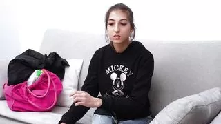 18 years old babe Vanesa Merino has sex with an OLD MAN for the first time ever!