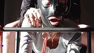 30 Minutes Bondage Fucking and Sucking on Miniskirt, Pantyhose and High Heels, with Cum on Tits